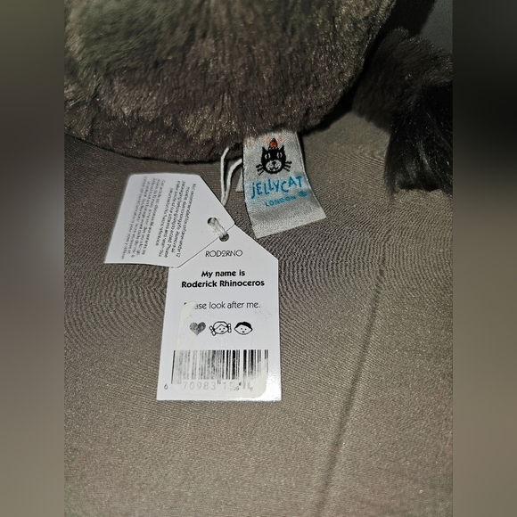 Jellycat Roderick Rhinoceros - AUTHENTIC - NEW WITH TAGS - Picture 4 of 5